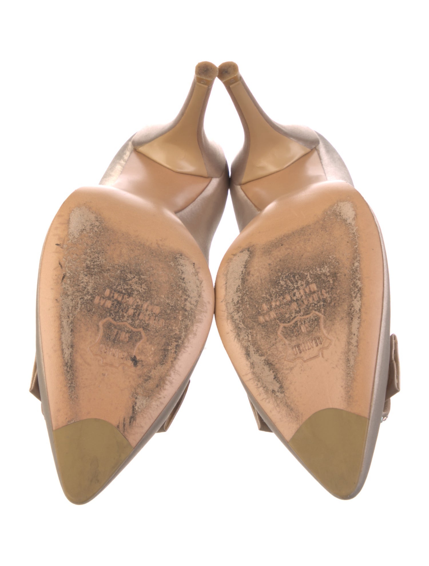 Stuart Weitzman Satin Bow Accents Pumps